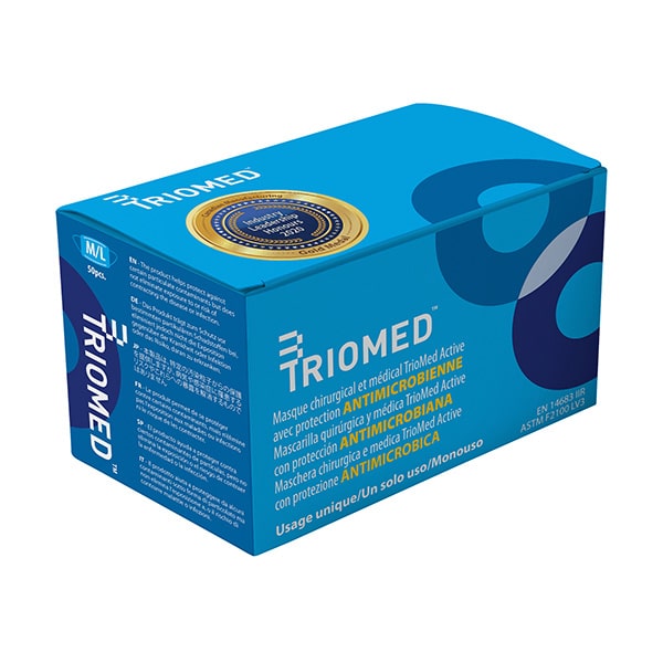 Triomed™, Level 3, Surgical and Medical Masks with Antimicrobial Protection