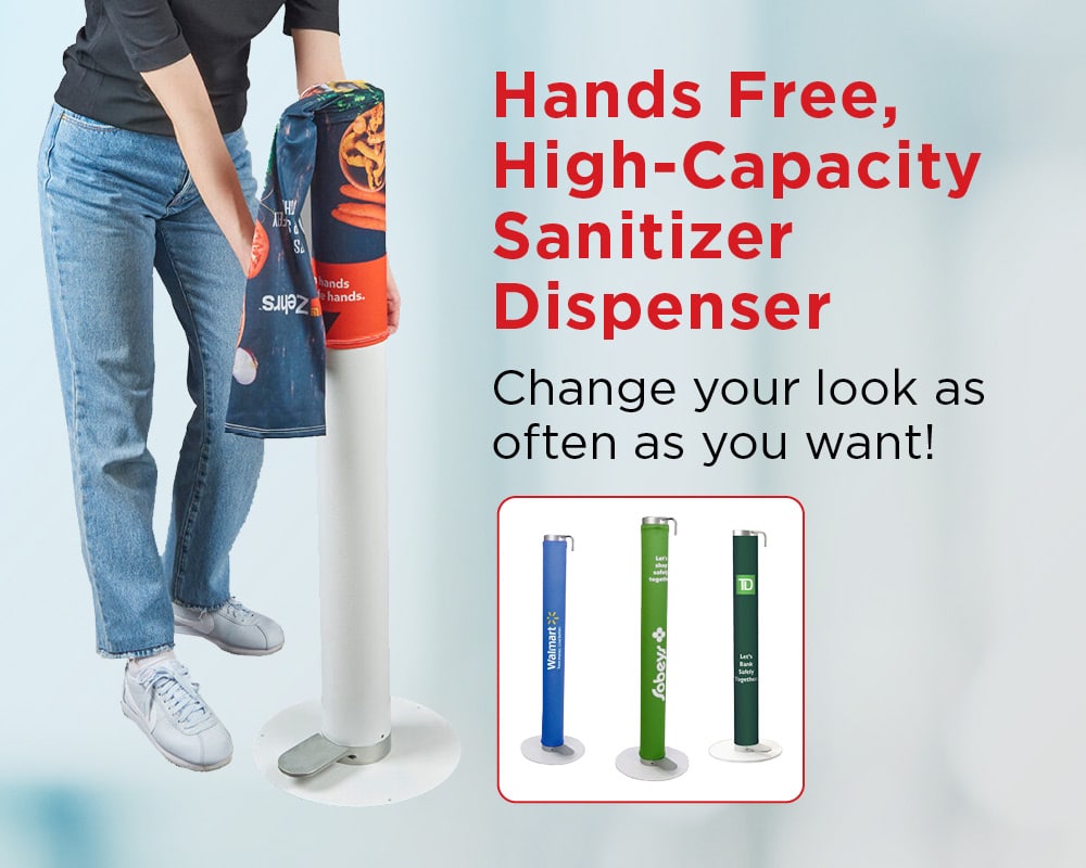 Hands Free, High-Capacity Sanitizer Dispenser