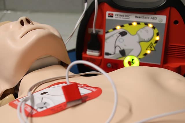 Defibrillator in the workplace
